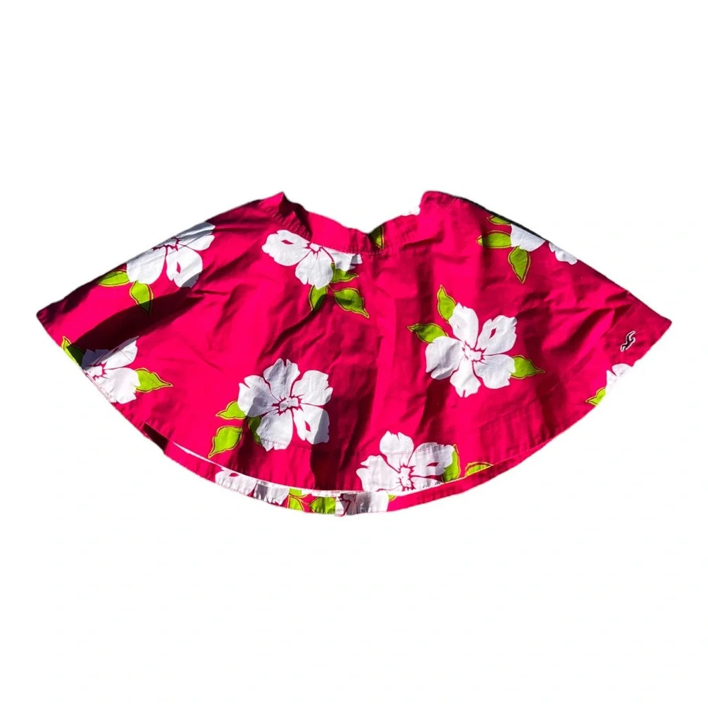 Y2K Hollister Mini Skirt Hawaiian Floral Kawaii M